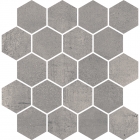 Мозаїка 25,8x28 Paradyz Space Grafit Mozaika Cieta Hexagon Mat Темно-Сірий Матовий
