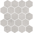 Мозаїка 25,8x28 Paradyz Space Grys Mozaika Cieta Hexagon Poler Сіра Полірована