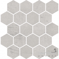Мозаїка 25,8x28 Paradyz Space Grys Mozaika Cieta Hexagon Poler Сіра Полірована