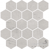 Мозаика 25,8x28 Paradyz Space Grys Mozaika Cieta Hexagon Poler Серая Полированная