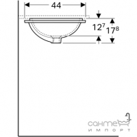 Раковина Geberit VariForm 500.760.01.2 53 с переливом, белый