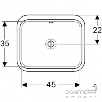 Раковина Geberit VariForm 500.760.01.2 53 з переливом, білий