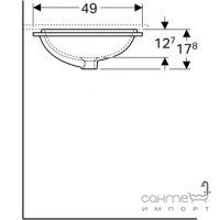 Раковина Geberit VariForm 500.766.01.2 58 без перелива, белый