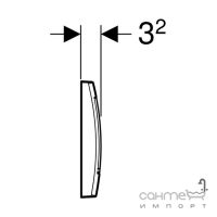 Панель смыва Geberit Twinline30 115.899.KN.1 хром матовый