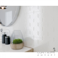 Плитка настінна, декор 30х60 Paradyz Synergy Inserto Bianco Біла
