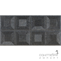 Настінна керамогранітна плитка із рельєфом 30,3x61,3 Pamesa At. Eiffel Rlv Negro Чорна