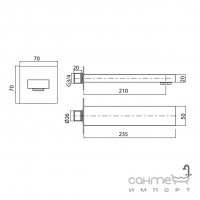 Излив для ванны M&Z Lauren LRN03819 235мм матовый черный