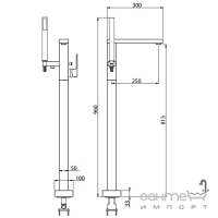 Змішувач для ванни M&Z Lauren LRN06501 CHR хром