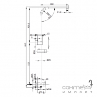 Стойка M&Z Lauren ACS85014 матовый черный