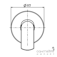 Зовнішня частина змішувача для прихованого монтажу M&Z Galleria GLR63001 CHR хром