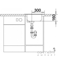 Кухонная мойка Blanco Tipo 45-С 525320 нержавеющая сталь матовая