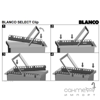 Держатель для мусорных пакетов Blanco Select Clip 521300 черный