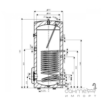 Стаціонарний бойлер непрямого нагріву Drazice OKC 300 NTR/1 MPa