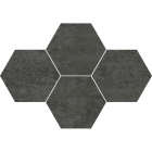 Мозаика из шестиугольников 28,3x40,8 StarGres Loft Tech Mosaic Heksagon Antracite Темно-Серая