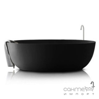 Отдельностоящая ванна из искусственного камня Relax Design Ovo 170x80 Nero Stromboli черная