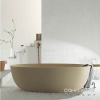 Отдельностоящая ванна из искусственного камня Relax Design Ovo 170x80 Nero Stromboli черная