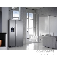 Отдельностоящий холодильник-морозильник NoFrost Kuppersbusch KE9750-0-2T нержавеющая сталь
