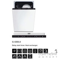Вбудована посудомийна машина на 9 комплектів посуду Kuppersbusch G4350.0v