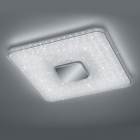Потолочный LED-светильник c пультом и 3 режимами света Trio Akura 628890100 хром/белый