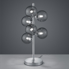 Настольная лампа Trio Alicia 507690606 хром/стекло графит