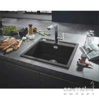 Гранітна кухонна мийка Grohe K700 31651AP0 чорний граніт