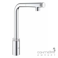 Змішувач-термостат для кухні з витяжним виливом Grohe Minta SmartControl 31613000 хром