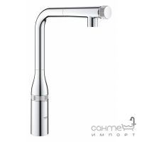 Змішувач-термостат для кухні з витяжним виливом Grohe Essence SmartControl 31615000 хром