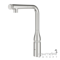 Смеситель-термостат для кухни с вытяжным изливом Grohe Essence SmartControl 31615DC0 суперсталь