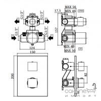 Душевая система скрытого монтажа Paffoni Level Kit LEQ518 CR/M хром