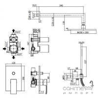 Душевая система скрытого монтажа Paffoni Level Kit LES015 CR хром