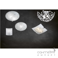 Настенный светильник Trio Carbonado 202400106 матовый никель/матовое стекло/кристаллы