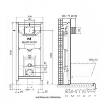 Инсталляция для унитаза пневматическая Oliveira Oli 120 Plus 177306