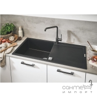 Гранітна кухонна мийка Grohe K400 31645AP0 чорний граніт