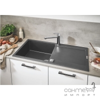 Гранітна кухонна мийка Grohe K400 31645AT0 сірий граніт