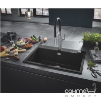 Гранітна кухонна мийка Grohe K700 31652AP0 чорний граніт