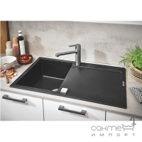 Гранітна кухонна мийка Grohe K500 31644AP0 чорний граніт