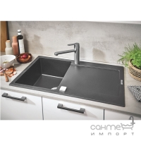 Гранітна кухонна мийка Grohe K500 31644AT0 сірий граніт