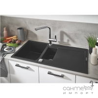 Гранітна кухонна мийка Grohe K500 31646AP0 чорний граніт