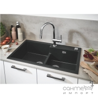 Гранітна кухонна мийка Grohe K500 31649AP0 чорний граніт