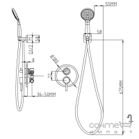 Душевая система скрытого монтажа Q-tap CRM 1113 хром