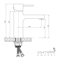 Змішувач для раковини Q-tap Form CRM 001F хром