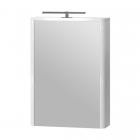 Зеркальный шкафчик с LED-подсветкой Ювента Livorno LvrMC-50 белый глянец