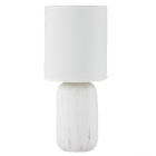 Настільна лампа Trio Reality Clay R50411001 біла кераміка/біла тканина