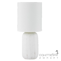 Настольная лампа Trio Reality Clay R50411001 белая керамика/белая ткань