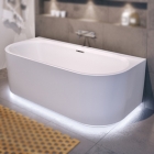 Пристенная ванна с нижней LED-подсветкой Riho Desire 184x84 BD0700500K00133 белая