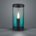 Настольная лампа Trio Reality Cosy R50001019 матовый черный/стекло turquoise
