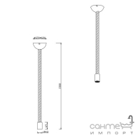 Подвесной светильник Trio Cord 310100161 серый антик