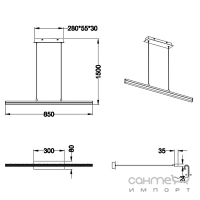 Люстра-подвес Trio Reality LED Alley R32901100 хром/белый