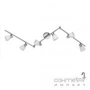 Спот на 6 LED-ламп Trio Carico 871510607 матовий нікель/біле скло браш