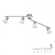 Спот на 4 LED-лампы Trio Carico 871510407 матовый никель/белое стекло браш